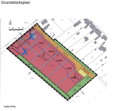 Bild vergrößern: Lageplan Grundstücke Oettelin Am Neuen Forsthaus